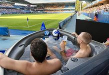 Ver futebol no estádio dentro de um jacuzzi? Um dia somos nós